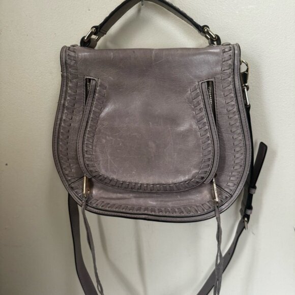 Rebecca Minkoff Vanity Saddle Bag Leather Bag Shoulder Crossbody Handle Western - Picture 3 of 16
